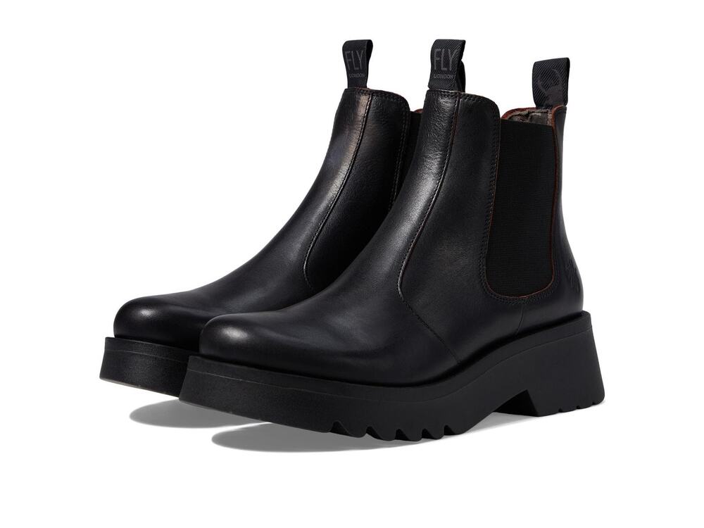 FLY LONDON WOMEN'S MEDI789FLY CHELSEA BOOT, BLACK RED, 5 UK